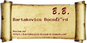 Bartakovics Bocsárd névjegykártya